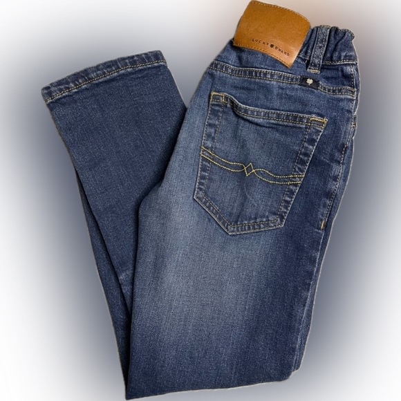 Lucky Brand Other - Lucky Brand Straight Jeans Boy's Size 8 Blue Denim Regular Fit Adjustable Waist